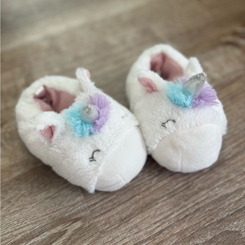 Carter's Plush Baby Booties - White and Pink